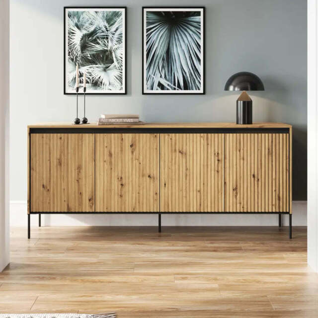 Trend TR-04 Sideboard Cabinet 193cm - Oak Artisan 193cm - image 1