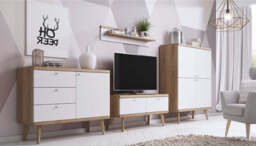 Primo Wall Shelf 107cm - White 107cm - thumbnail 3