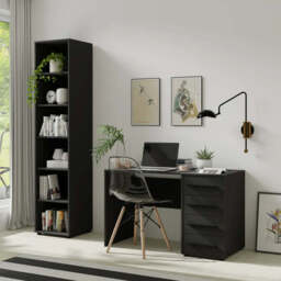 Maxione MX-08 Bookcase 45cm - Black 45cm - thumbnail 8