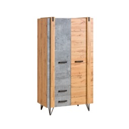 Lofter LO1 Hinged Wardrobe 90cm - Oak Wotan 90cm - thumbnail 1