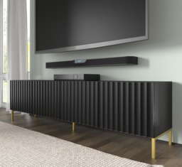 Wave TV Cabinet 200cm - Black 200cm - thumbnail 4