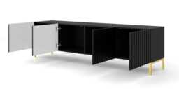 Wave TV Cabinet 200cm - Black 200cm - thumbnail 2