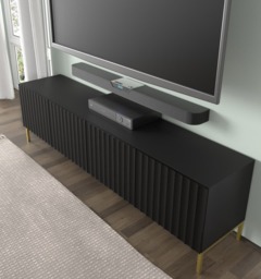 Wave TV Cabinet 200cm - Black 200cm - thumbnail 3