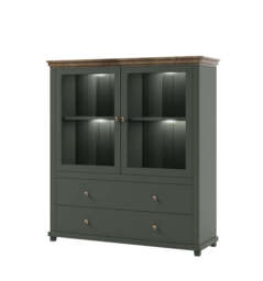 Evora 46 Display Cabinet 126cm - Oak Lefkas 126cm - thumbnail 2