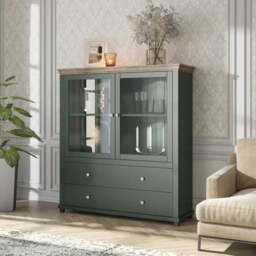 Evora 46 Display Cabinet 126cm - Oak Lefkas 126cm