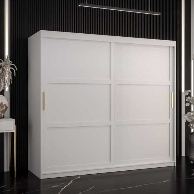 Ramiro I Sliding Door Wardrobe 200cm - White 200cm - image 1