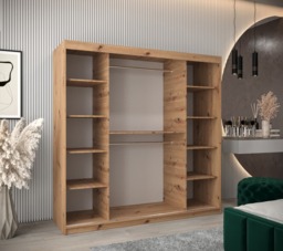 Tokyo I Sliding Door Wardrobe 200cm - White 200cm - thumbnail 4