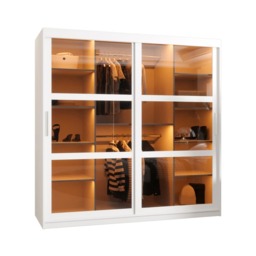 Parma Sliding Door Wardrobe 180cm - Black 180cm - thumbnail 3