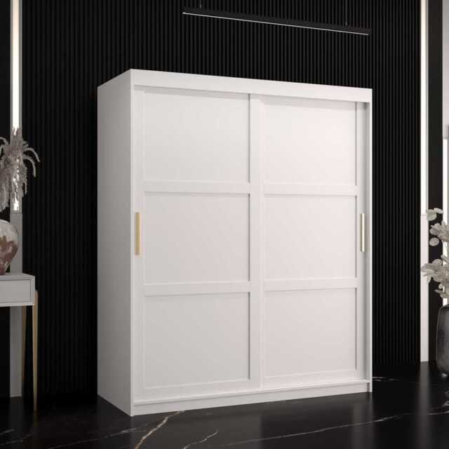 Ramiro I Sliding Door Wardrobe 150cm - White 150cm - image 1