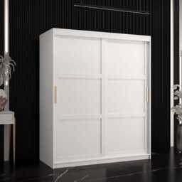 Ramiro I Sliding Door Wardrobe 150cm - White 150cm - thumbnail 1