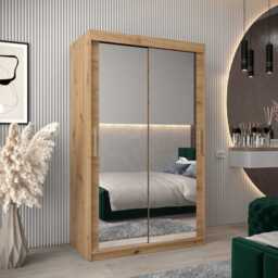Tokyo III Sliding Door Wardrobe 120cm - Oak Artisan 120cm - thumbnail 1