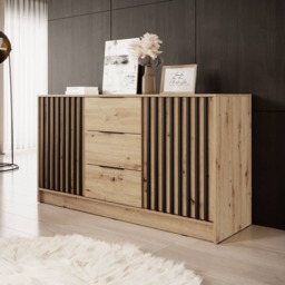Nelly Sideboard Cabinet 155cm - Oak Artisan 155cm - thumbnail 1