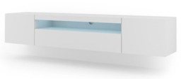 Aura TV Cabinet 200cm - White Matt 200cm - thumbnail 1