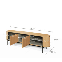Rotto RT-06 TV Cabinet 200cm - Oak Vincenza 200cm - thumbnail 5