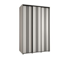 Cannes VI Sliding Door Wardrobe 150cm - Black 150cm - thumbnail 3