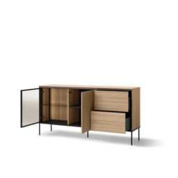 Visso VI-05 Display Sideboard Cabinet 167cm - Oak Linear 167cm - thumbnail 3