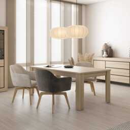 Cuba 94 Dining Table 190cm - Light Oak 190cm - thumbnail 6