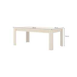Cuba 94 Dining Table 190cm - Light Oak 190cm - thumbnail 3