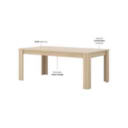 Cuba 94 Dining Table 190cm - Light Oak 190cm - thumbnail 4