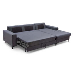 Corner Sofa Bed Avra - Brown 252cm Right - thumbnail 7