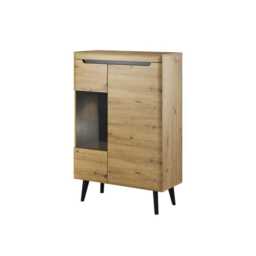Nordi Display Cabinet 90cm - White Gloss 90cm - thumbnail 3