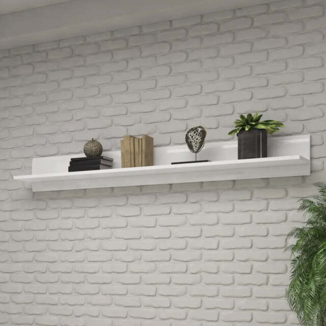 Tulsa 02 Wall Shelf 180cm - White Gloss 180cm - image 1