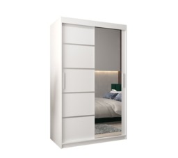 Verona 02 Sliding Door Wardrobe 120cm - White 120cm - thumbnail 2