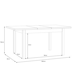 Joakimis Extending Dining Table 120cm - Oak Mauvella 120cm - thumbnail 7
