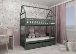 Wooden Bunk Bed Gaja With Storage - Pine Foam Mattresses - thumbnail 7