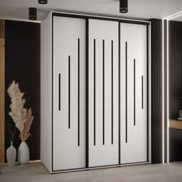 Cannes XII Sliding Door Wardrobe 180cm - White 180cm - thumbnail 1