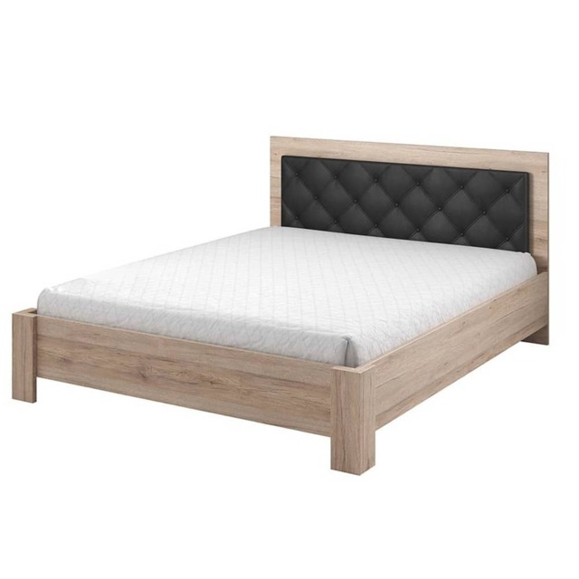 Bari Bed Frame 160cm - Oak San Remo 160 x 200cm - image 1