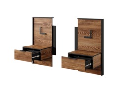 Milton Bedside Tables 49cm [Set Of Two] - Oak Chestnut 49cm - thumbnail 2