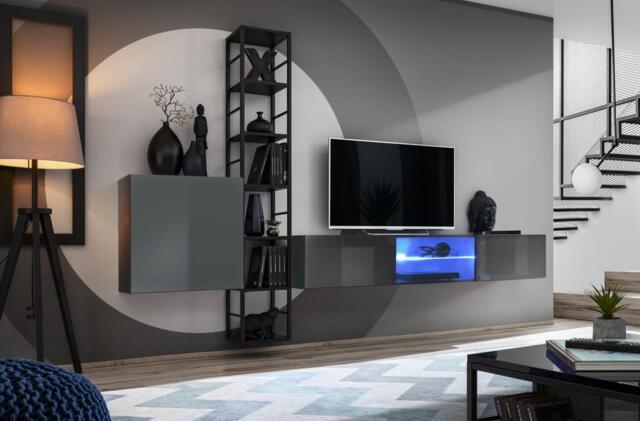 "Switch Metal VI Entertainment Unit For TVs Up To 75"" - 270cm Graphite" - image 1