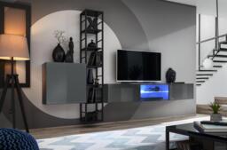 "Switch Metal VI Entertainment Unit For TVs Up To 75"" - 270cm Graphite" - thumbnail 1