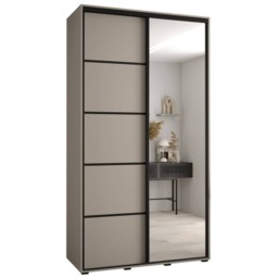 Dakota V Sliding Door Wardrobe 140cm - Cashmere 140cm - thumbnail 2