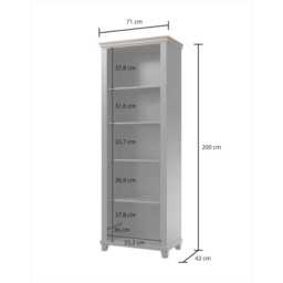 Evora Tall Bookcase 71cm - Green 71cm - thumbnail 2
