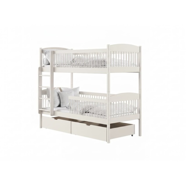 Wooden Bunk Bed Luna With Storage - Cotton Foam/Bonnell Mattresses - image 1