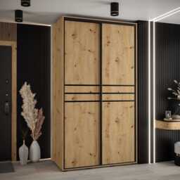 Cannes X Sliding Door Wardrobe 130cm - White 130cm - thumbnail 5
