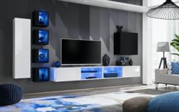 "Switch XXVI Wall Entertainment Unit For TVs Up To 75"" - Graphite 320cm Oak Wotan" - thumbnail 8