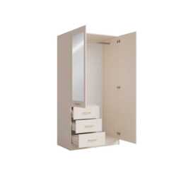 Konso Hinged Door Wardrobe 101cm - Beige 101cm - thumbnail 3