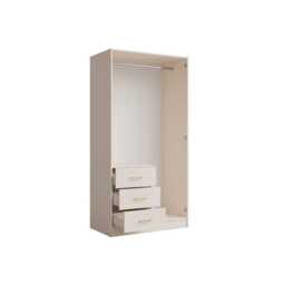 Konso Hinged Door Wardrobe 101cm - Beige 101cm - thumbnail 4