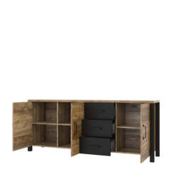 Olin 47 Sideboard Cabinet 192cm - 192cm Appenzeller Fichte Oak - thumbnail 3