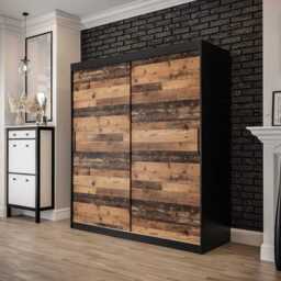 Tilburg Sliding Door Wardrobe 180cm - Dark Oak 180cm - thumbnail 1