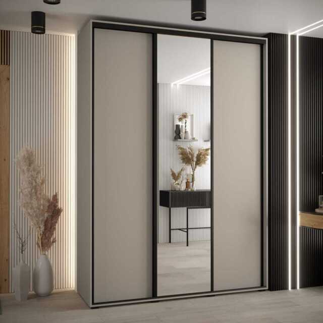 Dakota III Sliding Door Wardrobe 170cm - Cashmere 170cm - image 1