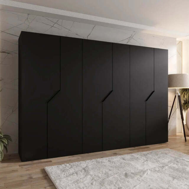 Blomvik I Hinged Door Wardrobe 300cm - Black 300cm - image 1