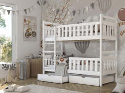 Wooden Bunk Bed Monika with Storage - Cinnamon Foam/Bonnell Mattresses - thumbnail 5