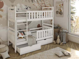 Wooden Bunk Bed Monika with Storage - Cinnamon Foam/Bonnell Mattresses - thumbnail 6