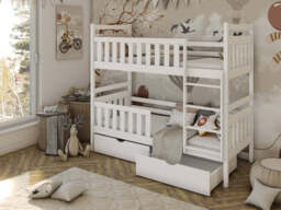 Wooden Bunk Bed Monika with Storage - Cinnamon Foam/Bonnell Mattresses - thumbnail 7