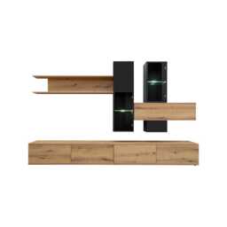 "Cruz Entertainment Unit For TVs Up To 60"" - Oak Evoke 280cm"