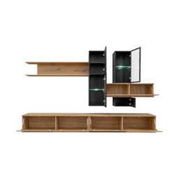 "Cruz Entertainment Unit For TVs Up To 60"" - Oak Evoke 280cm" - thumbnail 2